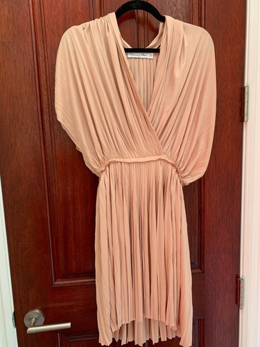 Mini abito CHRISTIAN DIOR 2021 taglio e cucito collo a V taglia 34 nuovo con etichette $3400