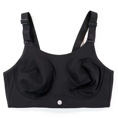 Livi Active Sports Bra Size 40DD Molded No Wire Solid Black Wireless Lane Bryant - Image 1 of 4