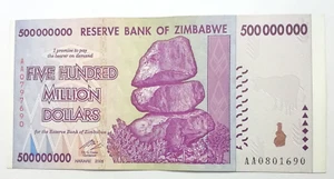 Banknote Zimbabwe, 500 Millionen Dollars, Harare, 2008, UNC. - Bild 1 von 2
