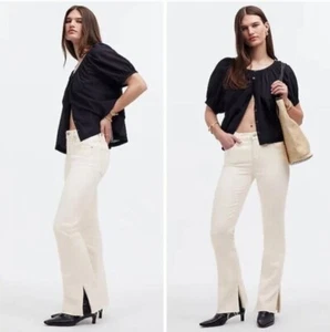 Madewell Kick Out Full-Length Mid Rise Vintage Canvas Natural Size 28 Fan Fave - Picture 1 of 15