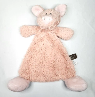 Demdaco Pudder Pig Plush Lovey with Rattle Pink/Orange 14" Security Blanket - Image 1 of 4