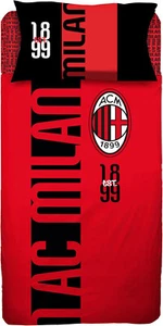 AC. Milan komplettes offizielles Bett Bettwäsche oben + unten + Kissenbezug 1 Platz. Baumwolle - Bild 1 von 3