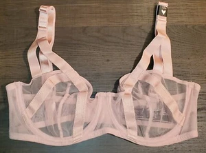NWT Victorias Secret Very Sexy Unlined Mesh Strappy Balconette Underwire Bra 32D - Picture 1 of 6