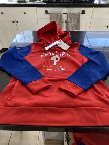 WOMENS NIKE PHILADELPHIA PHILLIES MLB Hoodie L LARGE  RED  NWT Cover
