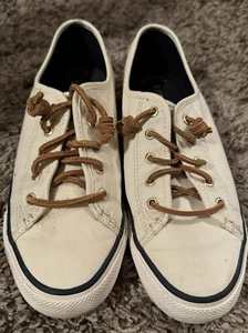 Sperry Women's Crest Vibe Canvas Sneakers White - Picture 1 of 8