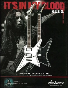 Jackson EE. UU. Signature Gus G. Star Series Guitarra anuncio Firewind anuncio impresión - Imagen 1 de 3