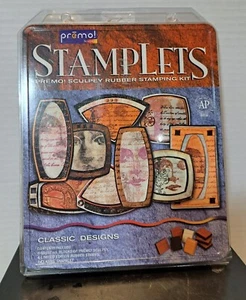 Primo Sculpey Stamplets Kit NIP Classic Designs Rubber Stamps Clay - Picture 1 of 2