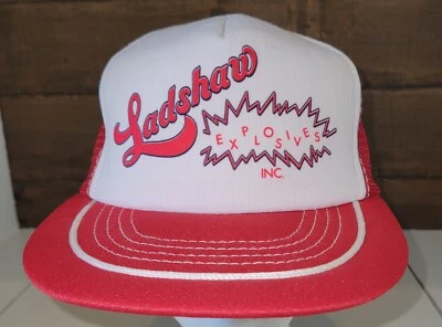 De colección. Gorra de camionero Ladshaw Explosives Inc. años 80 90 gorra de malla Snapback Texas Foto 1 de 4