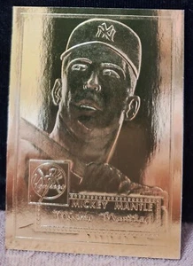 1952 Topps MICKEY MANTLE Rookie Card Design #311 1996 22 KARAT GOLD SN 027109 - Picture 1 of 2