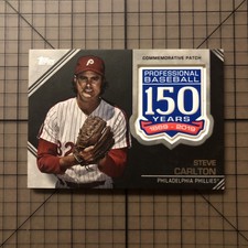 2019 Topps - STEVE CARLTON - PATCH 150th Anniversary COMMEMORATIVE Card #AMP-SC
