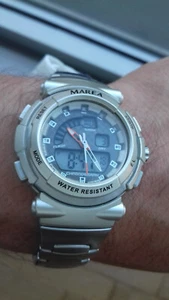 Marea Chronograph Ana-Digital B40042/9 Steel Vintage Collection Nos Montre Watch - Picture 1 of 12