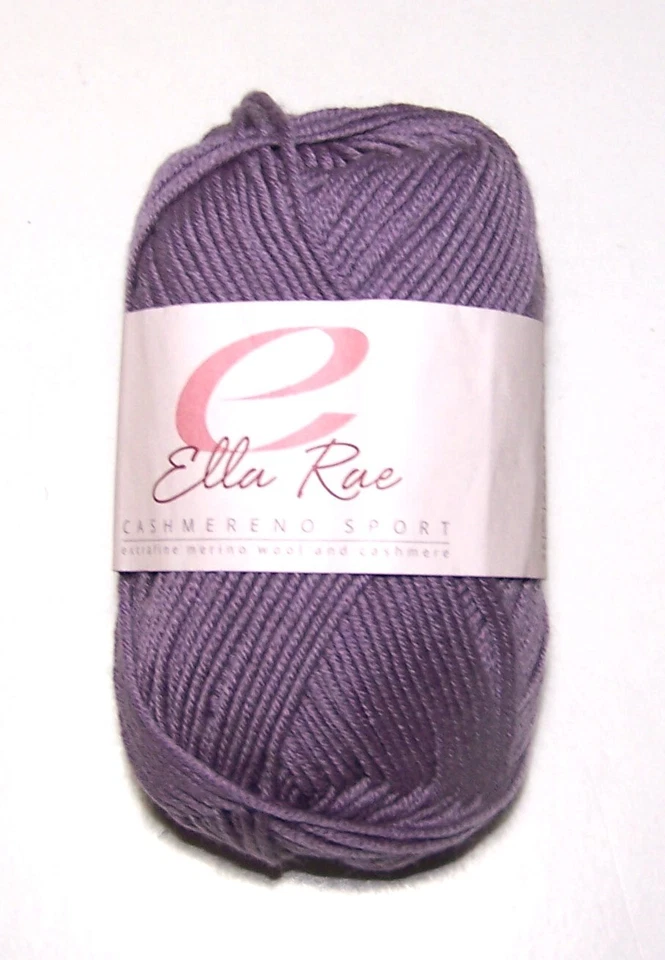 Lot of 10 balls Ella Rae CASHMERINO SPORT machine washable Yarn #18 JACARANDA - Image 1 of 1