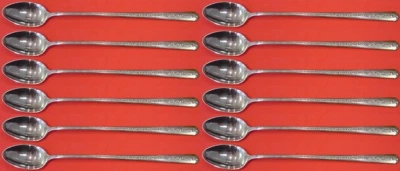 Juego de cucharas de té heladas de plata esterlina Rambler Rose by Towle 12 piezas 8" Foto 1 de 4