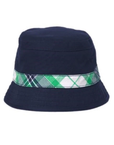 GYMBOREE BACKYARD EXPLORER NAVY w/ GREEN PLAID BAND BUCKET HAT 12 24 2 3 4 5 NWT - Image 1 of 1