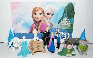 Disney Frozen Toy Figure Set of 12 - Sled, Trolls Etc Bonus Tattoo US Seller - Picture 1 of 5