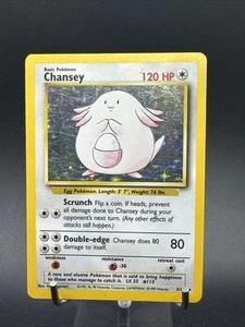 Pokemon TGC - Chansey - 3/102 Base Set Unlimited Holo Rare - Picture 1 of 24