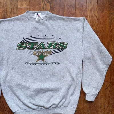 Vintage Dallas Stars NHL Sweatshirt 90s Logo Gray Crewneck AN57818 - Image 1 of 2