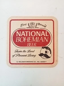 NATIONAL BOHEMIAN BEER - HEILEMAN Brewing Co - USA / Coaster Bierdeckel Viltje - Picture 1 of 2
