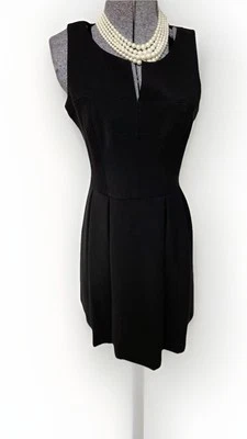 NEW $150 White House Black Market Dress Size 8P Fits Like 6P Black WHBM Pockets - Image 1 of 4