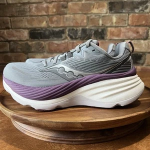 Saucony Hurricane 24 Women’s Size 6.5 Gray Purple Road Running Shoes Sneakers - Picture 1 of 24