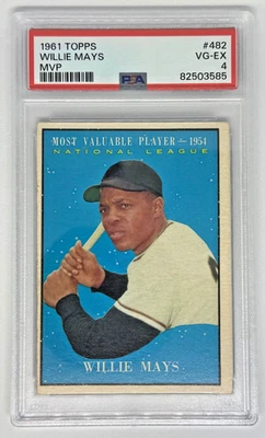 1961 Topps Willie Mays #482 MVP PSA 4 - Image 1 of 2
