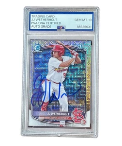 JJ Wetherholt Signed Mega Box Card Auto Autographed St. Louis Cardinals PSA 10 - Picture 1 of 2