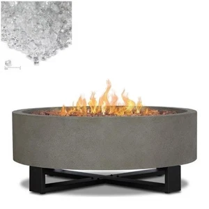 Home Square 2-Piece Set with Fire Bowl for Outdoors and Fire Glass - Picture 1 of 6