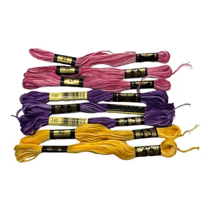 8 Pieces DMC 25 Floss Lot Embroidery Thread Skeins 113 Variegated Pink Purple - Picture 1 of 3