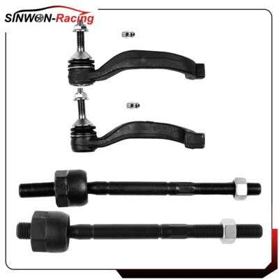 4Pcs Front Steering Parts Outer & Inner Tie Rod End Fit For 2000-2006 Lincoln LS - Image 1 of 4