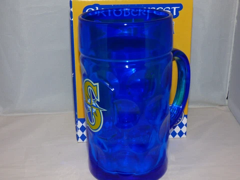 Seattle Mariners - 2019 Oktoberfest Stein SGA - '87-'92 Logo - Glass - Blue Cover