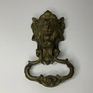 ¿Latón grande pesado único diablo, demonio, duende?? Llamador de puerta de metal - Imagen 1 de 12