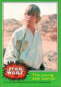 1977 Topps Star Wars Serie 4 Frontera Verde #239 El joven guerrero estrella - Imagen 1 de 2