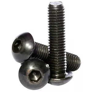 M5 M6 M8 Hochzug 10,9 Steckschlüssel Knopfkopfschrauben schwarz selbstfarbige Schrauben - Bild 1 von 1