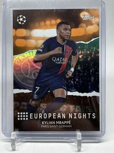 2023 Topps Competiciones de Clubes UEFA Kylian Mbappé Noches Europeas Naranja 24/25 SP - Imagen 1 de 2