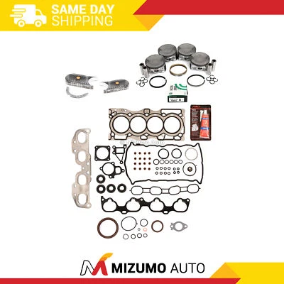 Full Gasket Set Pistons Bearings Fit 07-12 Nissan Altima Sentra Rouge 2.5 QR25DE - Image 1 of 4