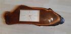 1960's Carina Brass 8 Day Wall Clock in Slice of Wood Mount