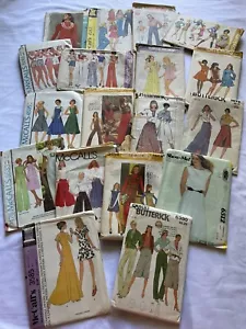 LOT Vintage Sewing Patterns Sizes Simplicity Advance McCalls Precut Preowned (H) - Picture 1 of 10