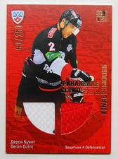 2013-14 KHL Final Series Jersey #FSJ-012 Deron Quint 080/250