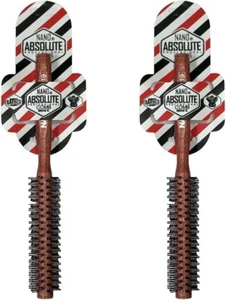 2x NANO Absolute Hair Brush 19 Quiff Roller Round Wood Curling Roll (Pack Of 2) - Picture 1 of 10