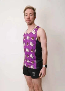 Camiseta deportiva Choccy Cows SP Performance para hombre (púrpura) XS S M L XL - Imagen 1 de 12