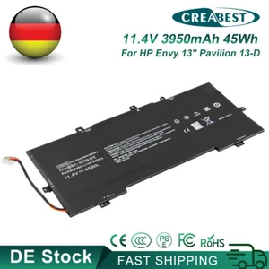 11,4V HSTNN-IB7E,TPN-C120,VR03XL Akku Für HP Envy 13-D003NF 13-D010NC 13-D050NA - Afbeelding 1 van 12