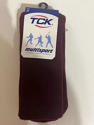 TCK Multisport Socks Maroon Size M Baseball Soccer Softball *FREE SHIPPING*