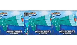 (3 Set) Nerf Super Soaker Minecraft Glow Squid Water Blaster Gun - Picture 1 of 4