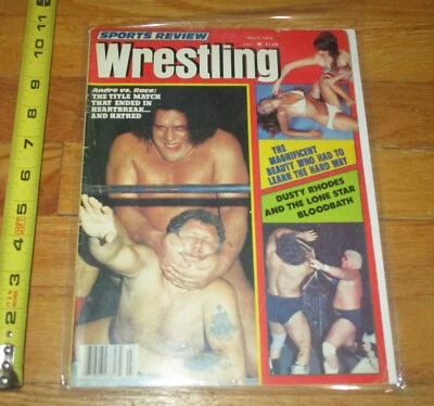 1979 Sports Review Wrestling Magazine Andre Giant WWF WWE NWA AWA Dusty Rhodes - Image 1 of 4