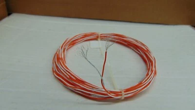 10 ft 24 AWG Silve Plated PTFE (Teflon) Wire Twisted Pair SPC White Orange  - Image 1 of 2