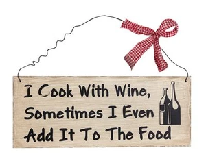 Wine Wood Wall Art Funny Vintage Kitchen Sign Hanging Dining Room Decoration New - Picture 1 of 1