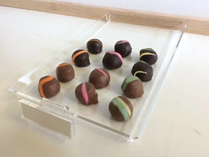 Chocolate candy acrylic showcase display case tray for retail stores 10 per box - Picture 1 of 3