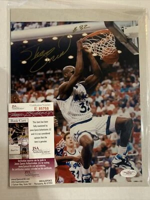 Shaquille O'neal ROOKIE YEAR *RARE* FULL SIGNATURE Signed 8x10 Photo JSA COA HOT - Image 1 of 4