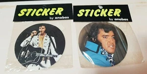 LOOK RARE 2 X 1974 SEALED UNOPENED ANABAS ELVIS PRESLEY STICKERS - Picture 1 of 5