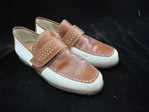 Walter Genuin Women’s Slip On Golf Shoes Blk & Gold Size 8B - Picture 1 of 12